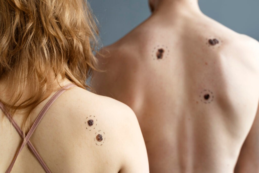Medical consultation before mole removal treatment